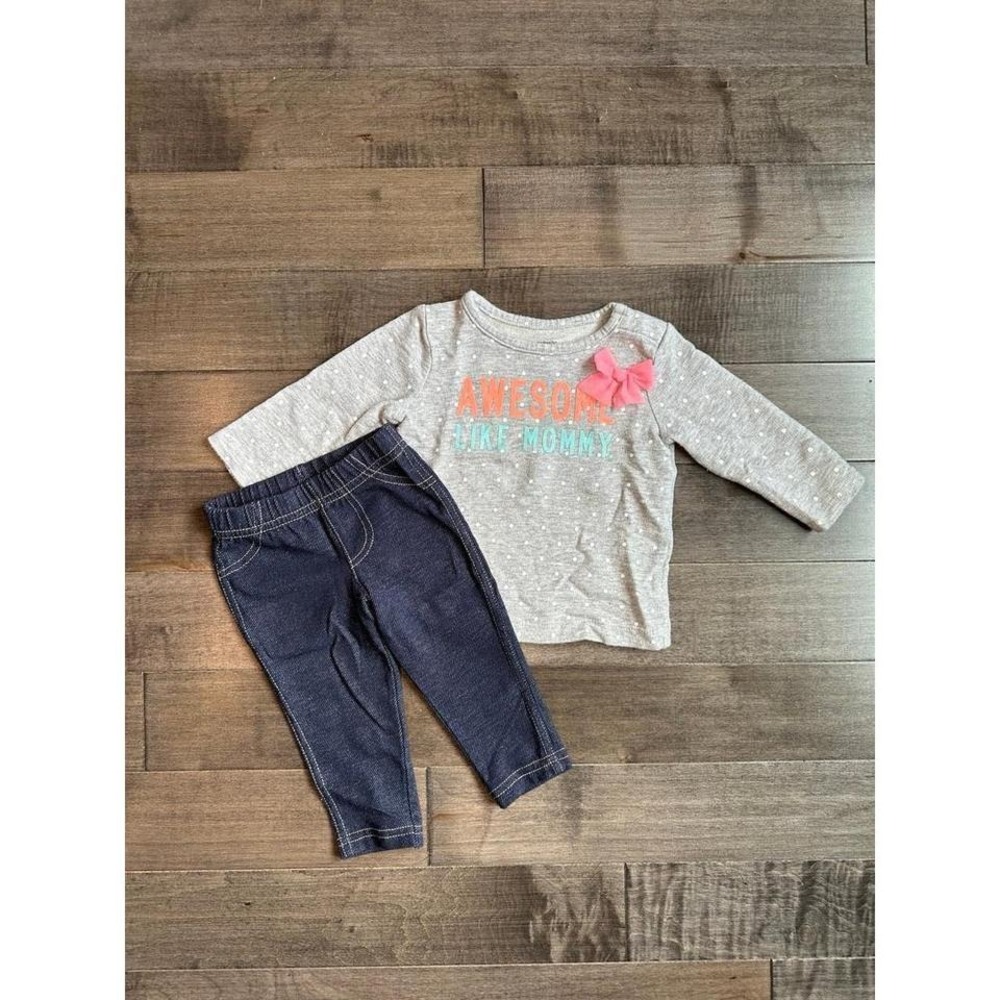 Carters Girls 2pcs‎ Outfit Set Size 6 Months